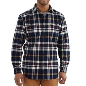 Carhartt Men's Casual Plaid Shirt - Black, White, Brown, Red (Heavyweight)